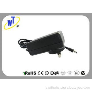 SAA Plug Switching Power Supply Adapter , 2 Pins regulated